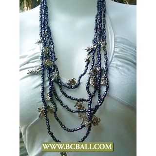 Bali Necklace Multi Strand Bead